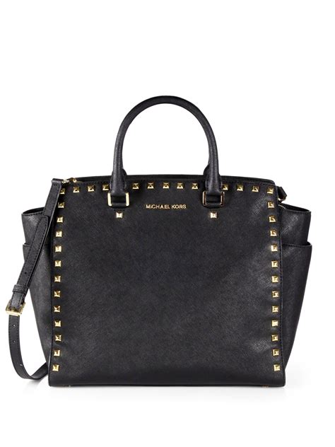 michael kors black bag amazon|Michael Kors black studded bag.